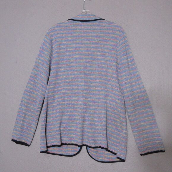 Exclusively Misook Sweater Cardigan  Large Rainbow Colorful Career‎ Church - Picture 3 of 16